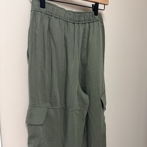Zara Women’s Cargo Pants Size XS Olive Green Drawstring Casual High Waist‎ NWT - Picture 8 of 14